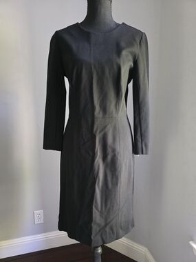 J. Crew Black Long-Sleeve Sheath Dress
